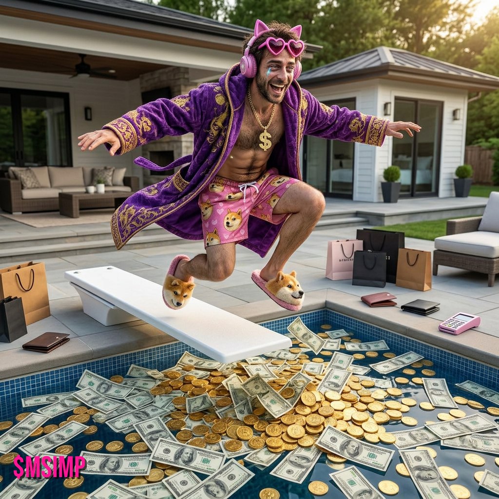 Diving headfirst into questionable financial decisions.